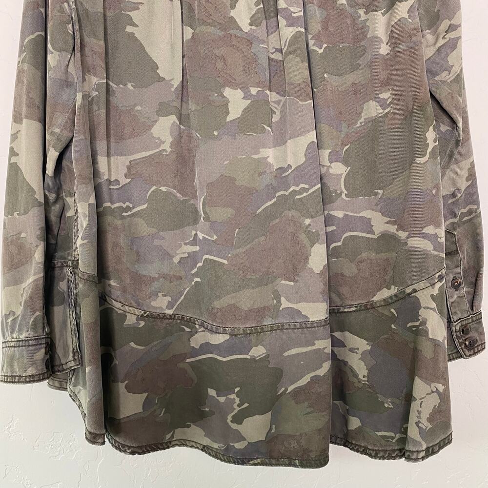 Anthropologie Montana Camo Button down Blouse 4 - Picture 9 of 11